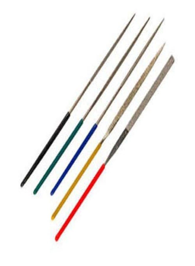 DIY Crafts 5 Pcs Diamond Needle Files Set - Metal DIY Works Needle Files for DIY Crafts Works (Design No # 1, Diamond Files) FBIN - Image 3